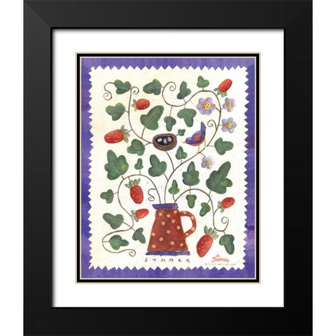 Four Seasons III Black Modern Wood Framed Art Print with Double Matting by McCollum, Sudi