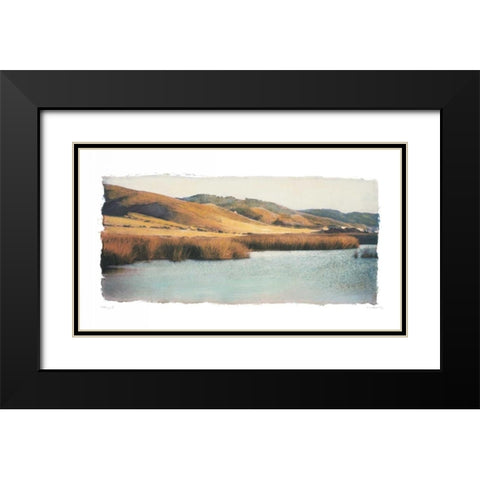 Estuary I Black Modern Wood Framed Art Print with Double Matting by Melious, Amy