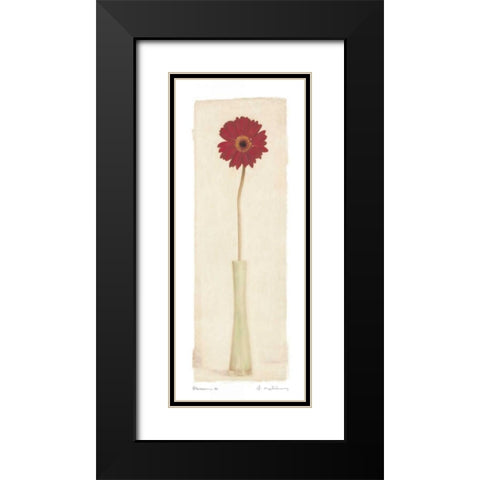 Blossom II Black Modern Wood Framed Art Print with Double Matting by Melious, Amy