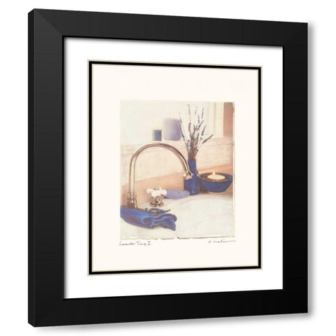 Lavender Time I Black Modern Wood Framed Art Print with Double Matting by Melious, Amy