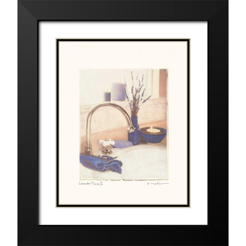 Lavender Time I Black Modern Wood Framed Art Print with Double Matting by Melious, Amy