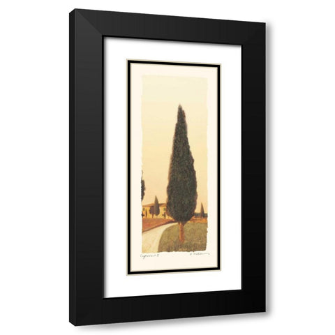 Cypress II Black Modern Wood Framed Art Print with Double Matting by Melious, Amy