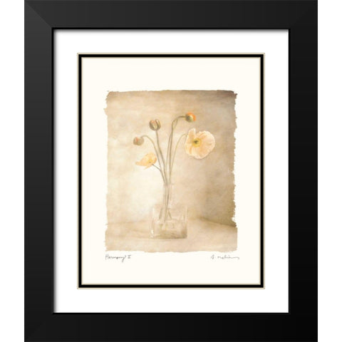 Harmony II Black Modern Wood Framed Art Print with Double Matting by Melious, Amy