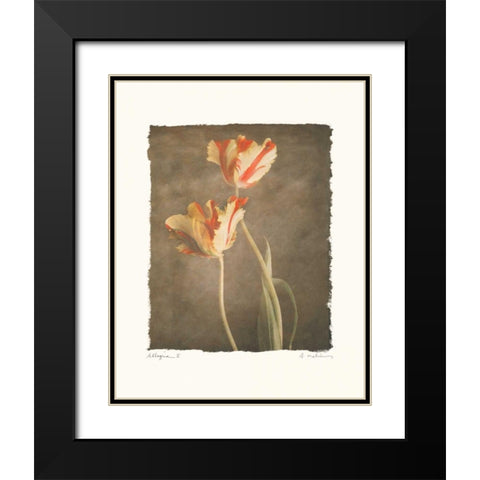 Allegria II Black Modern Wood Framed Art Print with Double Matting by Melious, Amy