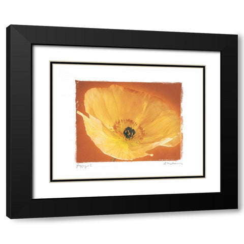 Poppy I Black Modern Wood Framed Art Print with Double Matting by Melious, Amy