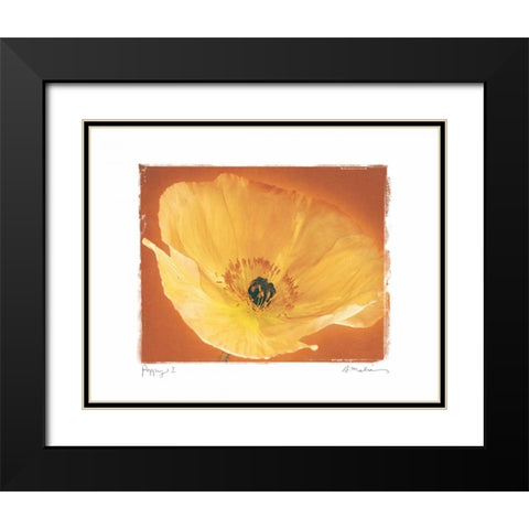 Poppy I Black Modern Wood Framed Art Print with Double Matting by Melious, Amy