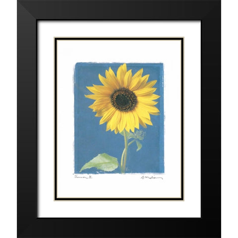 Summer II Black Modern Wood Framed Art Print with Double Matting by Melious, Amy