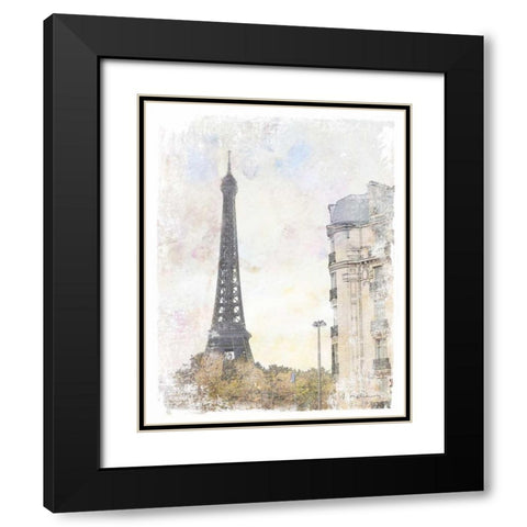 French Illustration I Black Modern Wood Framed Art Print with Double Matting by Melious, Amy