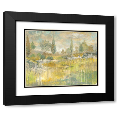 Drippy Landscape I Black Modern Wood Framed Art Print with Double Matting by Ferry, Margaret