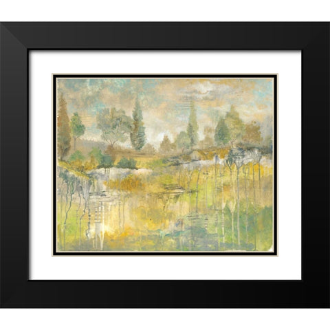 Drippy Landscape I Black Modern Wood Framed Art Print with Double Matting by Ferry, Margaret