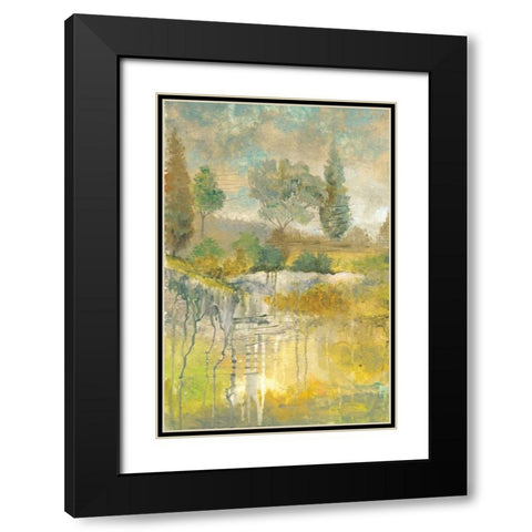 Drippy Landscape II Black Modern Wood Framed Art Print with Double Matting by Ferry, Margaret