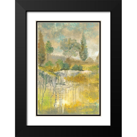Drippy Landscape II Black Modern Wood Framed Art Print with Double Matting by Ferry, Margaret