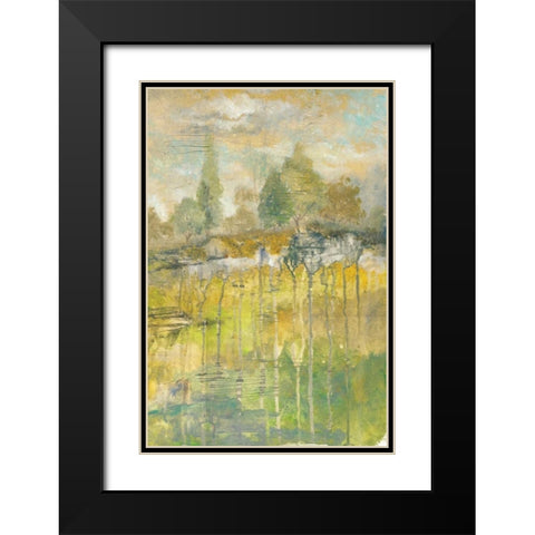 Drippy Landscape III Black Modern Wood Framed Art Print with Double Matting by Ferry, Margaret