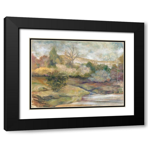 Placid Waters I Black Modern Wood Framed Art Print with Double Matting by Ferry, Margaret