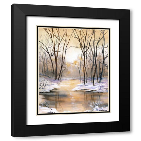 Snowy River Black Modern Wood Framed Art Print with Double Matting by Ferry, Margaret
