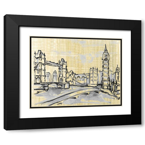 Cities I Black Modern Wood Framed Art Print with Double Matting by Ferry, Margaret