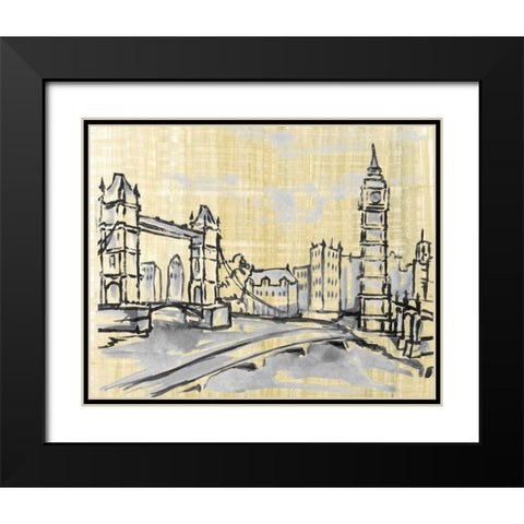 Cities I Black Modern Wood Framed Art Print with Double Matting by Ferry, Margaret