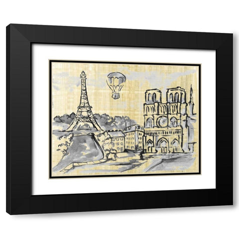 Cities II Black Modern Wood Framed Art Print with Double Matting by Ferry, Margaret