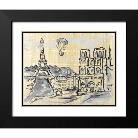 Cities II Black Modern Wood Framed Art Print with Double Matting by Ferry, Margaret