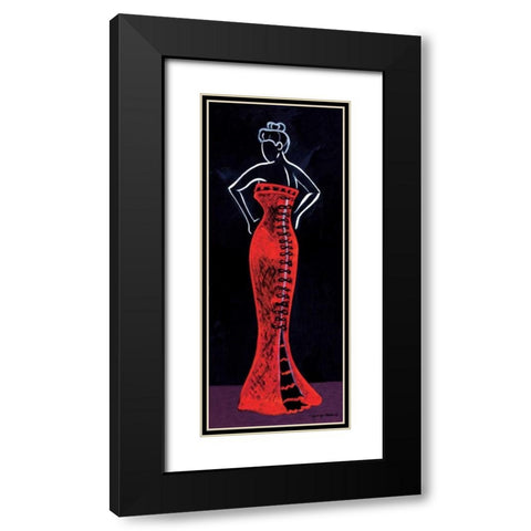 Up Do Black Modern Wood Framed Art Print with Double Matting by Matla, Jennifer