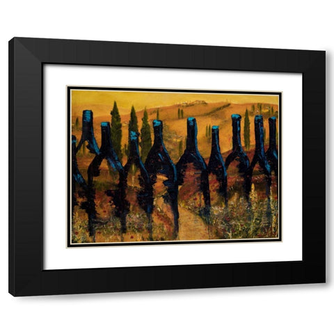 Tuscan Vinos Black Modern Wood Framed Art Print with Double Matting by Monahan, Jodi
