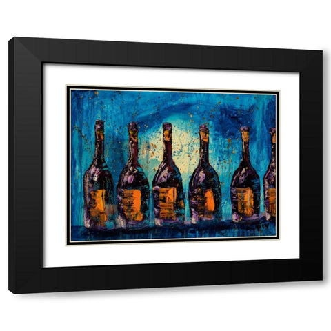Orange Label Black Modern Wood Framed Art Print with Double Matting by Monahan, Jodi