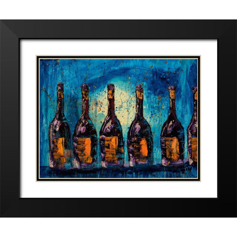 Orange Label Black Modern Wood Framed Art Print with Double Matting by Monahan, Jodi