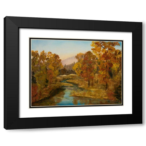 Montana in Fall Black Modern Wood Framed Art Print with Double Matting by Monahan, Jodi