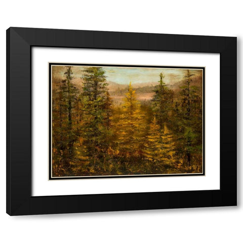 Tamarack Season Black Modern Wood Framed Art Print with Double Matting by Monahan, Jodi