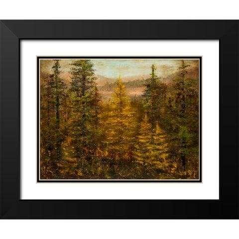 Tamarack Season Black Modern Wood Framed Art Print with Double Matting by Monahan, Jodi