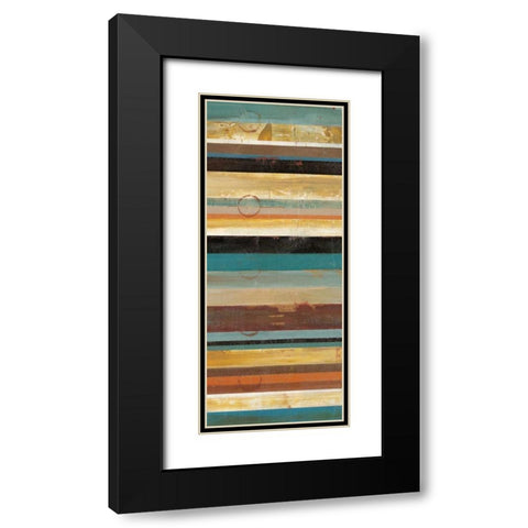 Stripes Panel I Black Modern Wood Framed Art Print with Double Matting by Martin, Cheryl