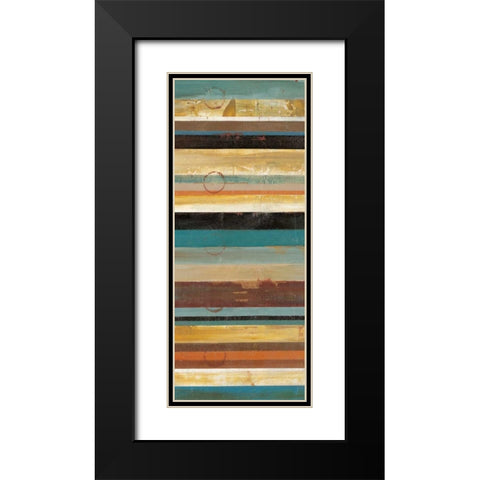 Stripes Panel I Black Modern Wood Framed Art Print with Double Matting by Martin, Cheryl