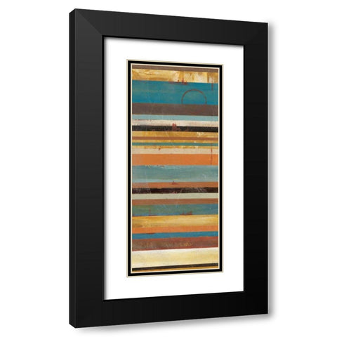 Stripes Panel II Black Modern Wood Framed Art Print with Double Matting by Martin, Cheryl