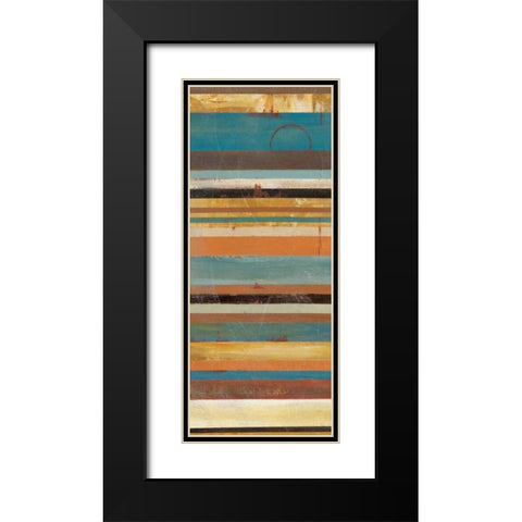 Stripes Panel II Black Modern Wood Framed Art Print with Double Matting by Martin, Cheryl