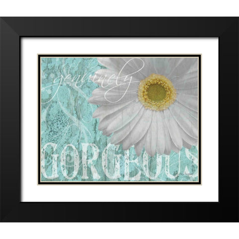 Gerbera III Black Modern Wood Framed Art Print with Double Matting by Murray, Sylvia
