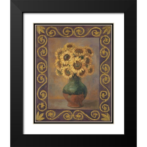 Sunflowers Black Modern Wood Framed Art Print with Double Matting by Misa, Eva