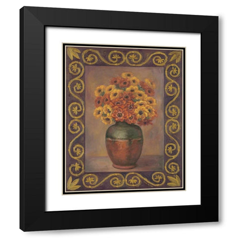 Anemones Black Modern Wood Framed Art Print with Double Matting by Misa, Eva