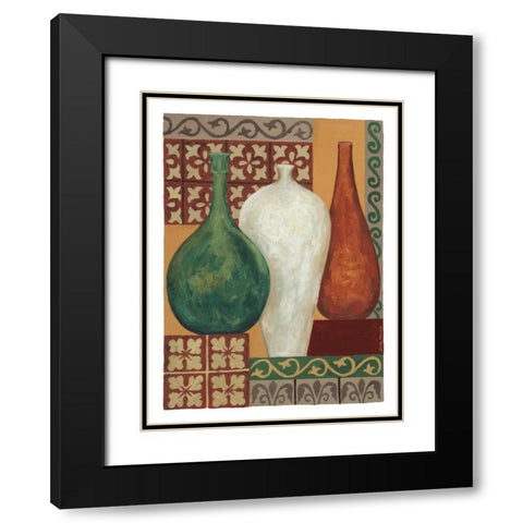 Vessels and Tiles I Black Modern Wood Framed Art Print with Double Matting by Misa, Eva
