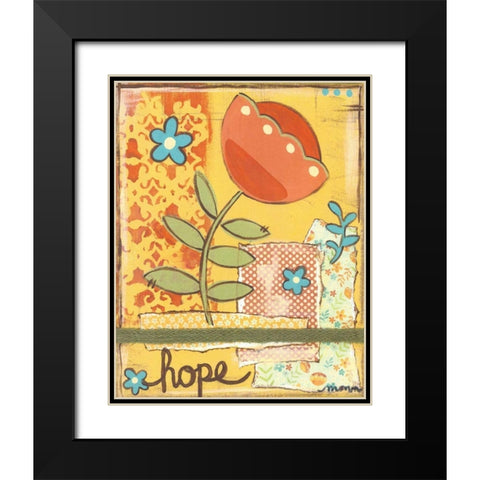 Hope Black Modern Wood Framed Art Print with Double Matting by Martin, Monica