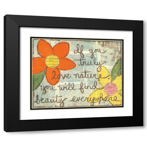 Truly Love Black Modern Wood Framed Art Print with Double Matting by Martin, Monica