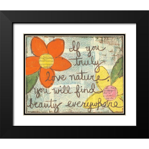 Truly Love Black Modern Wood Framed Art Print with Double Matting by Martin, Monica