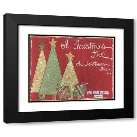 Oh Christmas Tree Black Modern Wood Framed Art Print with Double Matting by Martin, Monica
