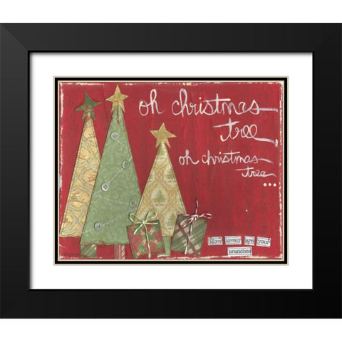 Oh Christmas Tree Black Modern Wood Framed Art Print with Double Matting by Martin, Monica