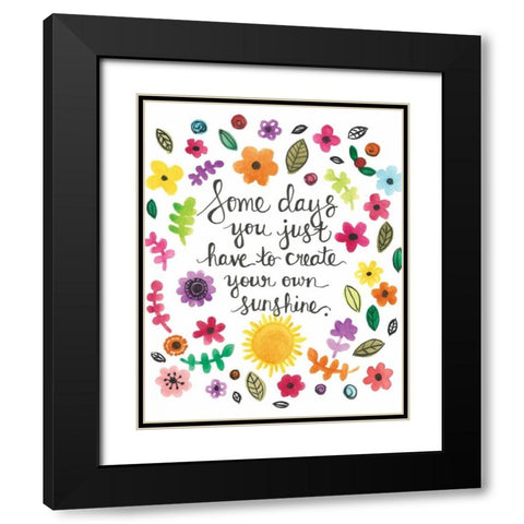 Some Days Black Modern Wood Framed Art Print with Double Matting by Martin, Monica