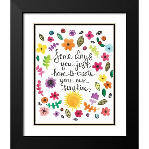 Some Days Black Modern Wood Framed Art Print with Double Matting by Martin, Monica