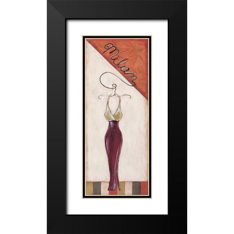 Milan Fashion Black Modern Wood Framed Art Print with Double Matting by Osborne, Susan