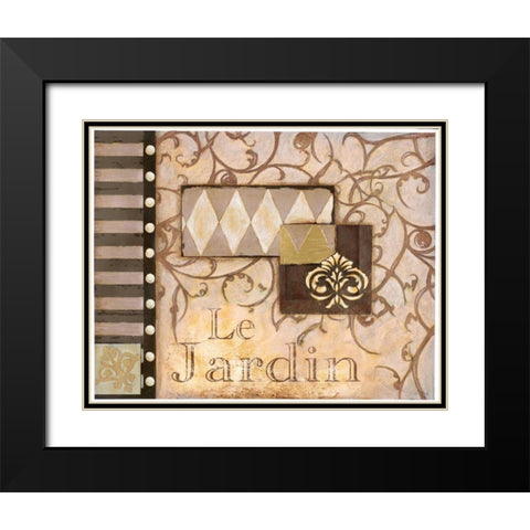 Le Jardin Black Modern Wood Framed Art Print with Double Matting by Osborne, Susan