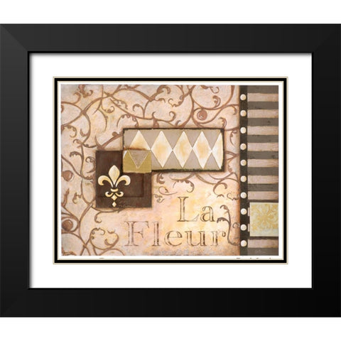 La Fleur Black Modern Wood Framed Art Print with Double Matting by Osborne, Susan