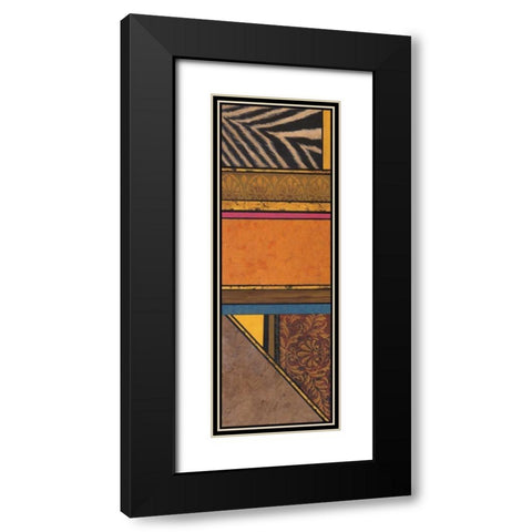 Continental Drift II Black Modern Wood Framed Art Print with Double Matting by Palmer, Michael