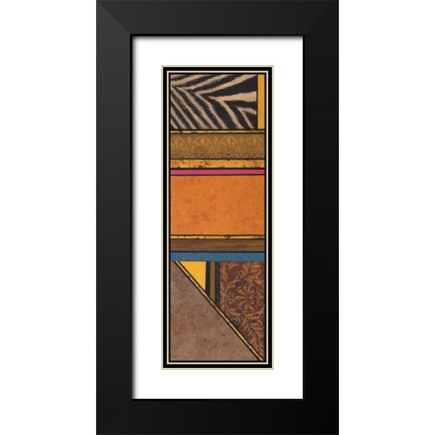 Continental Drift II Black Modern Wood Framed Art Print with Double Matting by Palmer, Michael